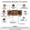 64 Inch James Adway Accent Cabinet In Natural Brown