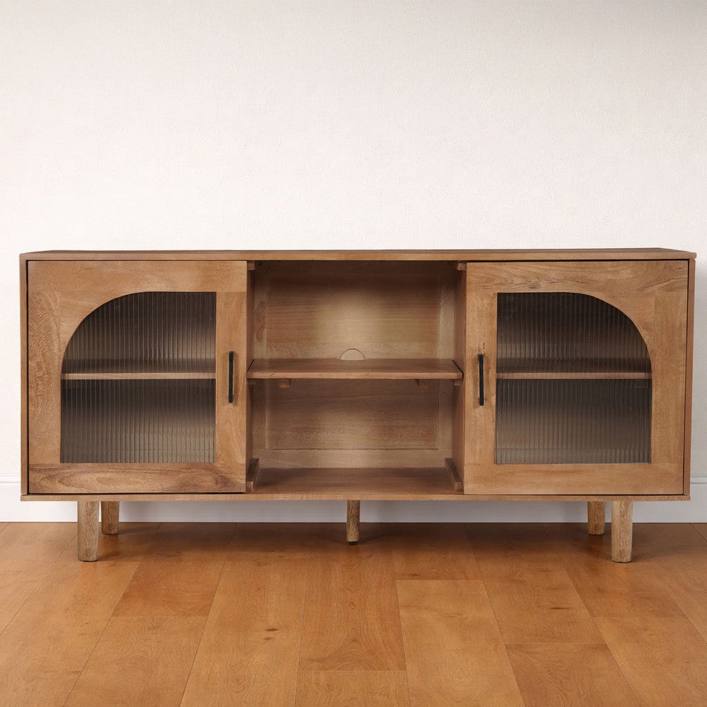 64 Inch James Adway Accent Cabinet In Natural Brown