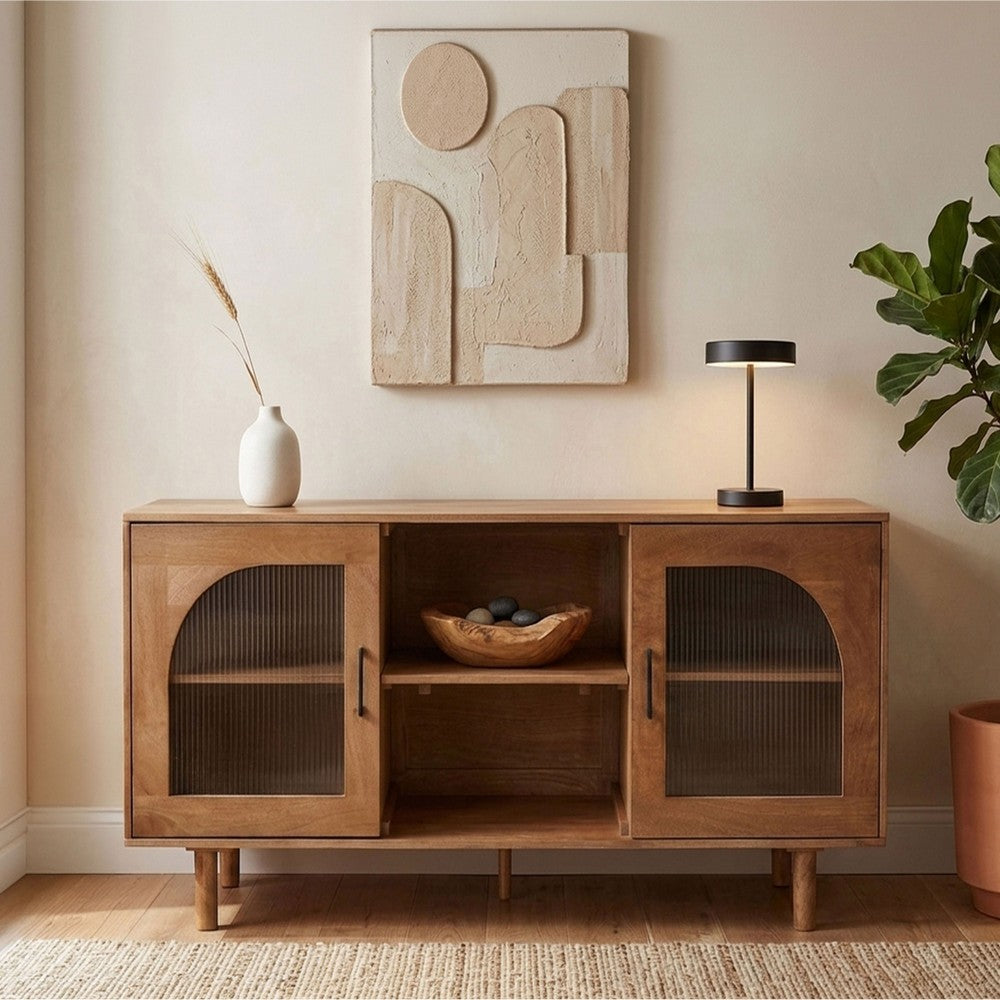 64 Inch James Adway Accent Cabinet In Natural Brown