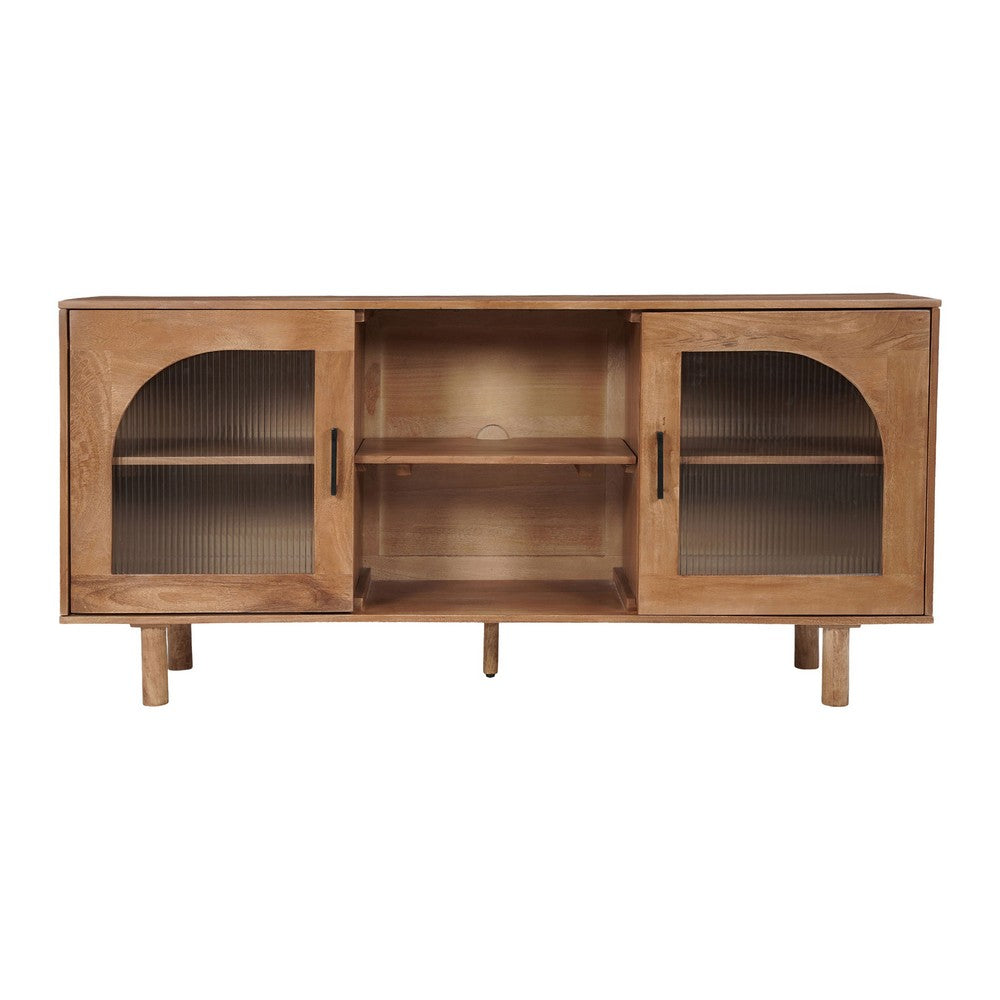 64 Inch James Adway Accent Cabinet In Natural Brown