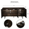 64 Inch Cosmo James Adway Accent Cabinet In Natural Brown
