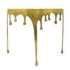 Capri Console Table | Melting Drip Design | Black Glass Top | Gold By The Urban Port UPT-332447