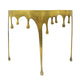 Capri Console Table | Melting Drip Design | Black Glass Top | Gold By The Urban Port UPT-332447