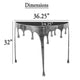Capri Console Table | Melting Drip Design | Black Glass Top | Silver By The Urban Port UPT-332448