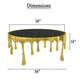 Capri Coffee Table | 36 Inch Round Glass Top | Melting Drip Design | Antique Gold By The Urban Port UPT-332449