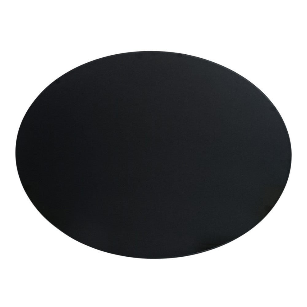 Capri Coffee Table | 36 Inch Round Glass Top | Melting Drip Design | Silver By The Urban Port UPT-332450