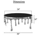 Capri Coffee Table | 36 Inch Round Glass Top | Melting Drip Design | Silver By The Urban Port UPT-332450
