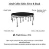 Capri Coffee Table | 36 Inch Round Glass Top | Melting Drip Design | Silver By The Urban Port UPT-332450