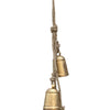 Zema Rustic Iron Hanging Bells Wall Decor, Cylindrical Cowbell on 28 Inch Jute Rope, Antique Gold By The Urban Port