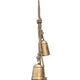 Zema Rustic Iron Hanging Bells Wall Decor, Cylindrical Cowbell on 28 Inch Jute Rope, Antique Gold By The Urban Port