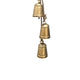 Zema Rustic Iron Hanging Bells Wall Decor, Cylindrical Cowbell on 28 Inch Jute Rope, Antique Gold By The Urban Port