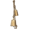 Zema Rustic Iron Hanging Bells Wall Decor, Cylindrical Cowbell on 28 Inch Jute Rope, Antique Gold By The Urban Port
