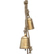 Zema Rustic Iron Hanging Bells Wall Decor, Cylindrical Cowbell on 28 Inch Jute Rope, Antique Gold By The Urban Port