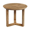 Nina 18.5’’ Round Handcrafted Side End Table | Natural Brown Mango Wood By The Urban Port UPT-333316