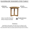 Nina 18.5’’ Round Handcrafted Side End Table | Natural Brown Mango Wood By The Urban Port UPT-333316