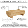 Elias Coffee Table | 42’’ Rectangular Top | Sandblasted Natural Brown Mango Wood | Wood Sustainably Harvested By The Urban Port UPT-333317