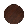 Bard Coffee Table, 38 Inch Round Top with Shelf, Walnut Brown Mango Wood Sculptural Frame By The Urban Port