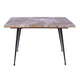 Taro Coffee Table | 24 Inch Square Taupe Brown Real Marble Top | Black Metal Legs By The Urban Port