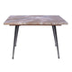 Taro Coffee Table | 24 Inch Square Taupe Brown Real Marble Top | Black Metal Legs By The Urban Port