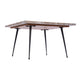 Taro Cocktail Table | 24 Inch Square Taupe Brown Marble Top | Indoor & Outdoor Patio Table | Black Metal Legs By The Urban Port