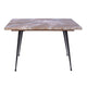 Taro Cocktail Table | 24 Inch Square Taupe Brown Marble Top | Indoor & Outdoor Patio Table | Black Metal Legs By The Urban Port