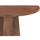 Koi Dining Table | 42" Round Top | Handmade Ambre Brown Mango Wood | Octagonal Pedestal Base By The Urban Port