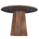 Koi Dining Table | 42" Round Top | Handmade Ambre Brown Mango Wood | Octagonal Pedestal Base By The Urban Port