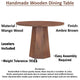 Koi Dining Table | 42" Round Top | Handmade Ambre Brown Mango Wood | Octagonal Pedestal Base By The Urban Port