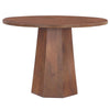 Koi Dining Table | 42" Round Top | Handmade Ambre Brown Mango Wood | Octagonal Pedestal Base By The Urban Port