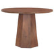 Koi Dining Table | 42" Round Top | Handmade Ambre Brown Mango Wood | Octagonal Pedestal Base By The Urban Port