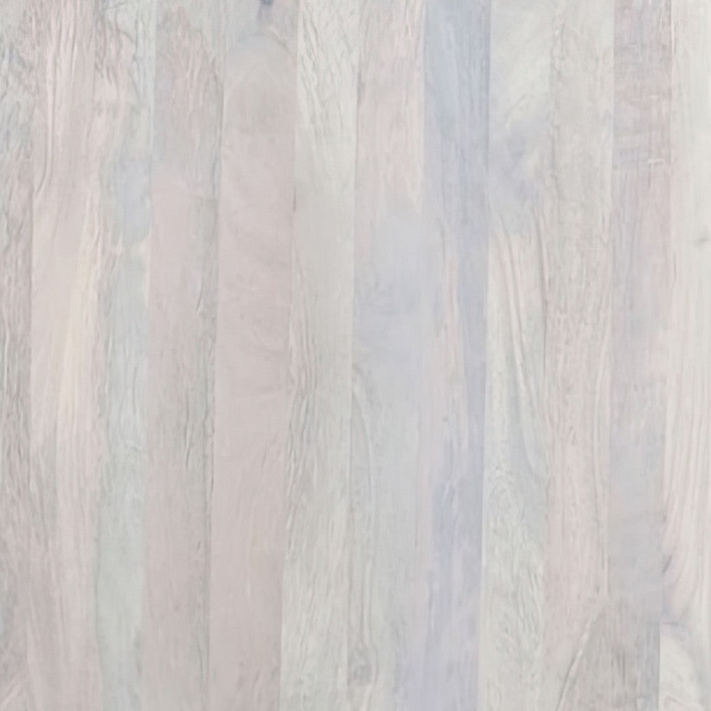 Febe Side End Accent Table, 20 Inch Round Top, Cylindrical Plinth Base, Oak White Mango Wood By The Urban Port