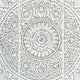 Josa 3pc Wood Wall Panel Set |Mandala Floral Carving | Antique White Finish | 48 Inch Square Decor By The Urban Port