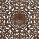 Josa 3pc Wood Wall Panel Set | Mandala Floral Carving | Brown Finish | 48 Inch Square Decor By The Urban Port