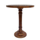 Ari 22 Inch Side End Table | Round Top | Hand Carved Indian Mandala Boho Accent | Brown Mango Wood By The Urban Port