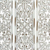 Leva 3pc Wood Wall Decor Set | Moroccan Floral Carving | Antique White Finish | 36 Inch Square By The Urban Port