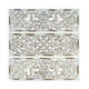 Leva 3pc Wood Wall Decor Set | Moroccan Floral Carving | Antique White Finish | 36 Inch Square By The Urban Port