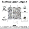 Leva 3pc Wood Wall Decor Set | Moroccan Floral Carving | Antique White Finish | 36 Inch Square By The Urban Port