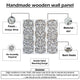 Leva 3pc Wood Wall Decor Set | Moroccan Floral Carving | Antique White Finish | 36 Inch Square By The Urban Port
