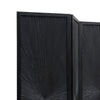 Cava 3 Panel Folding Screen Room Divider| Sunburst Design | Black Mango Wood | 60x72 Inch By The Urban Port