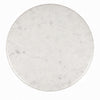 Minza Accent Side End Table | Modern White Marble Round Top | H& Forged | Hammered Antique Brass Finish | 24" By The  Urban Port