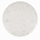 Minza Accent Side End Table | Modern White Marble Round Top | H& Forged | Hammered Antique Brass Finish | 24" By The  Urban Port