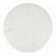 Minza Accent Side End Table | Modern White Marble Round Top | H& Forged | Hammered Antique Nickel Finish | 24" By The  Urban Port