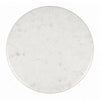 Minza Accent Side End Table | Modern White Marble Round Top | H& Forged | Hammered Antique Nickel Finish | 24" By The  Urban Port