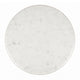 Minza Accent Side End Table | Modern White Marble Round Top | H& Forged | Hammered Antique Nickel Finish | 24" By The  Urban Port