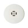 Garden Accent Stool, 17 Inch Round Drum Shape, White Ceramic, Cut Out Details By The Urban Port