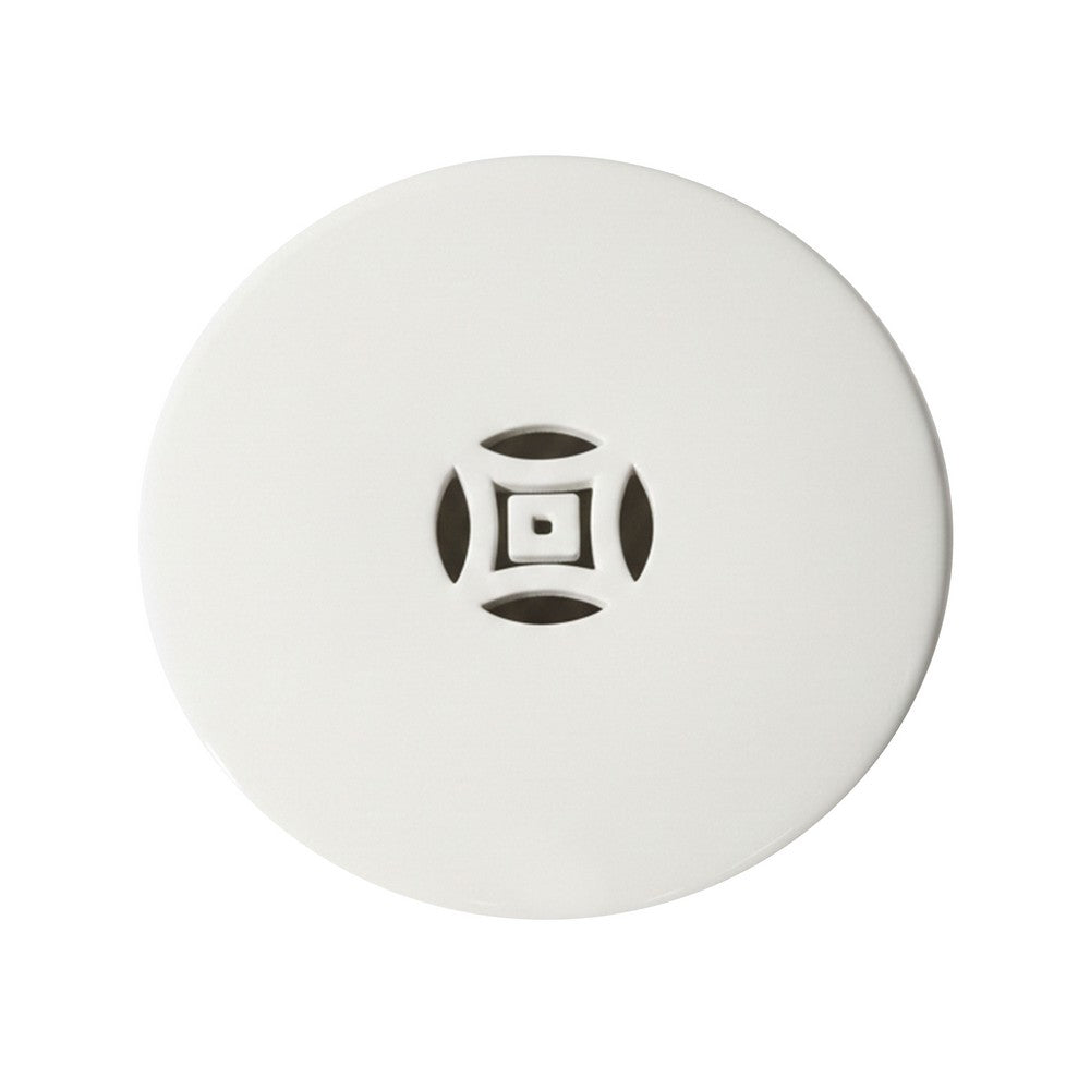 Garden Accent Stool, 17 Inch Round Drum Shape, White Ceramic, Cut Out Details By The Urban Port