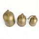 Pima 3 Piece Cowbell Set | Etched Antique Gold Iron with Jute Rope | Organic Decor By The Urban Port
