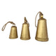 Loma Set of 3 Wall Hanging Bells | Antique Gold Finish | Natural Jute Rope | Boho Home Decor By The Urban Port