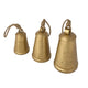 Loma Set of 3 Wall Hanging Bells | Antique Gold Finish | Natural Jute Rope | Boho Home Decor By The Urban Port