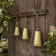 Loma Set of 3 Wall Hanging Bells | Antique Gold Finish | Natural Jute Rope | Boho Home Decor By The Urban Port